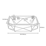 Contemporary Glass Cocktail Table Frame Coffee Table for Dining Room Clearhalo 'Coffee & Accent Tables' 'Coffee Tables' 'coffee_tables' 'furn' 'furn_coffee_tables' 'Furniture' 'furniture_coffee_tables' 'Living Room Furniture' 1200x1200_c185ee11-6ab3-4208-a40a-218bed2a4bd5