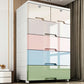 Plastic Storage Cabinet with Legs Modern Wardrobe Armoire for Home