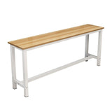 Metal and Wood Rectangular Table, Modern Style Home Living Room Kitchen Bar Table Clearhalo 'Bar Furniture' 'Bar Tables' 'bar_tables' 'furn' 'furn_bar_tables' 'Furniture' 'Kitchen & Dining Furniture' 1200x1200_c1870198-b8b2-4244-b46a-05bb427c81f5