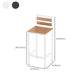 Table de comptoir en bois rectangulaire moderne, ensemble de Table de Bar 1/5/9 pièces pour café