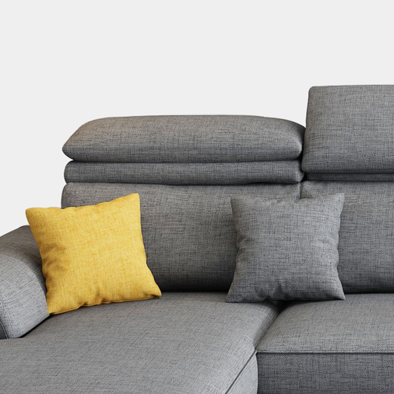 Scandinavian L-Shape Sofa and Chaise Pillow Top Arm High Back Sectional with Slipcover Clearhalo 'furn' 'furn_sectionals' 'Furniture' 'furniture_sectionals' 'kitchen' 'kitchen_sectionals' 'Living Room Furniture' 'Sectionals' 1200x1200_c1881d75-76e1-4d81-8f62-43b126f75e5b