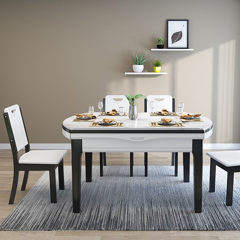 Mesa de comedor abatible Mesa de comedor contemporánea de 4 patas