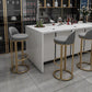 Glam Armless Backrest Counter Stool Iron Restaurant Bar Stool with Cushion and Pedal Clearhalo 'Bar Furniture' 'Bar Stools' 'bar_stools' 'furn' 'furn_bar_stools' 'Furniture' 'Kitchen & Dining Furniture' 1200x1200_c18a9c6d-4a52-400d-99d2-7d65ecbffad9