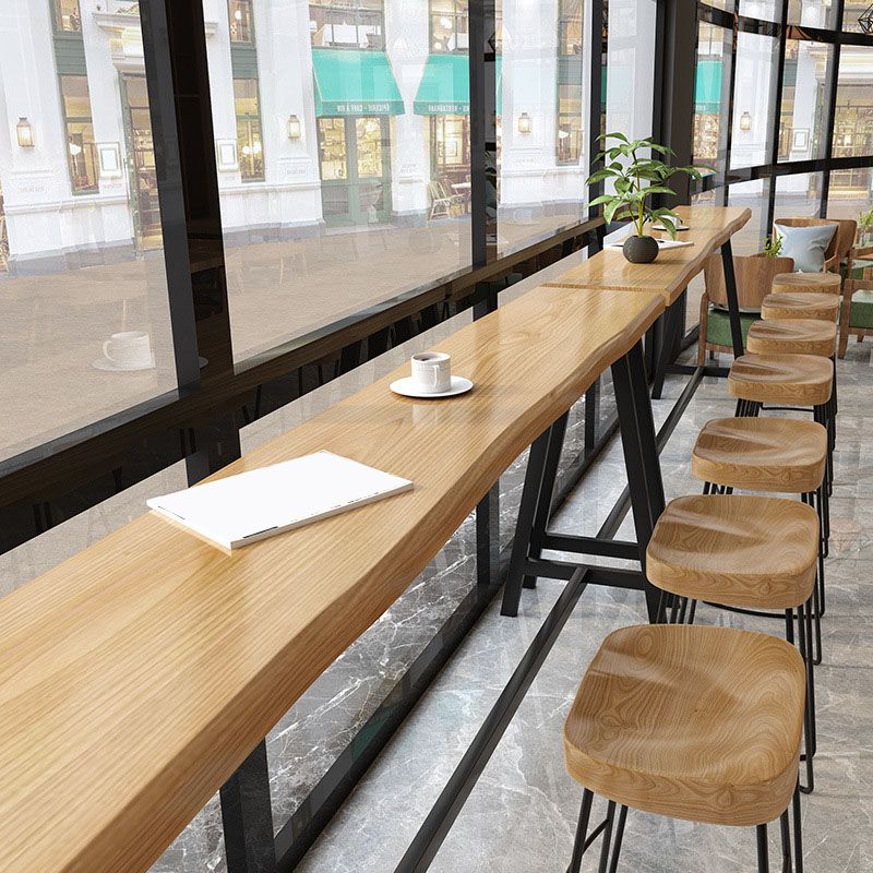 Industrial Style Bar Table Set 1/2/9 Pieces Rectangle Solid Wood Counter Set Clearhalo 'Bar Furniture' 'furn' 'furn_home_bar_bar_sets' 'Furniture' 'Home Bars & Bar Sets' 'home_bar_bar_sets' 'Kitchen & Dining Furniture' 1200x1200_c18b00f0-3f2b-4979-9ece-d140a87a4993