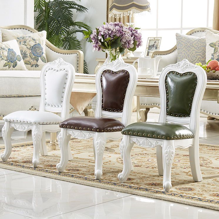 Victoria Style Rubberwood Dining Chairs Kitchen Open Back Dining Chair Set Clearhalo ' kitchen&dining_furn' 'Dining Chairs' 'Dining Tables & Seating' 'dining_chair' 'furn' 'furn_dining_chair' 'Furniture' 'furniture_dining_chair' 'Kitchen & Dining Furniture' 'kitchen' 1200x1200_c18f63ca-4a72-4c85-bcd0-8955b648da60