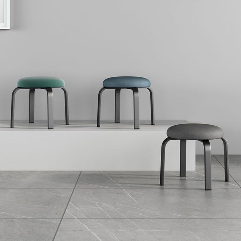 Black Modern Standard Pure Color Water Resistant Round Indoor Standard Clearhalo 'furn' 'furn_ottomans_poufs' 'Furniture' 'Living Room Furniture' 'Ottomans & Poufs' 'ottomans_poufs' 1200x1200_c1902d6e-85d3-4b29-a924-5cf61a5aec66