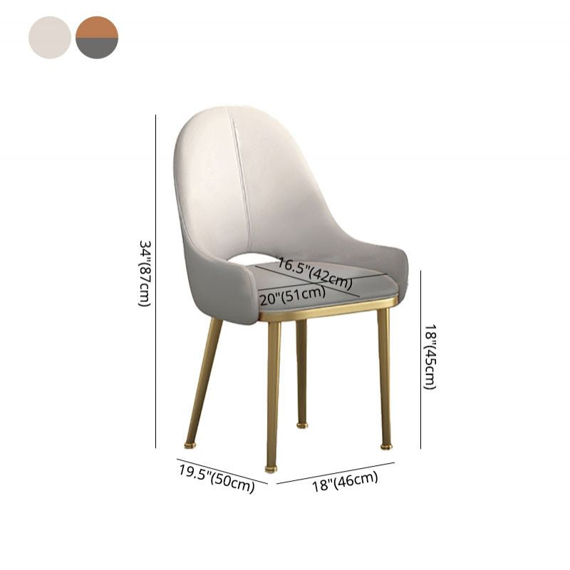 Scandinavian Leather Dining Chairs Upholstered Solid Back Chair for Kitchen Clearhalo ' kitchen&dining_furn' 'Dining Chairs' 'Dining Tables & Seating' 'dining_chair' 'furn' 'furn_dining_chair' 'Furniture' 'furniture_dining_chair' 'Kitchen & Dining Furniture' 'kitchen' 1200x1200_c190edbc-5fa3-4005-9a4c-4b28ad52b5fc