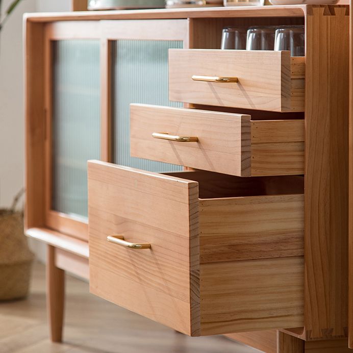 Moderno server da pranzo a 3 cassetti di legno in legno massiccio per casa