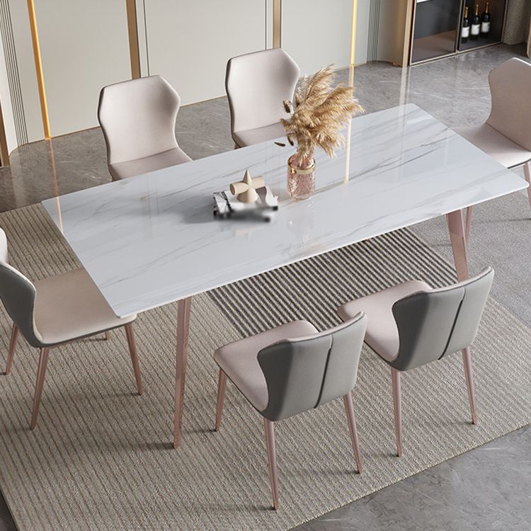 Designer Style Sintered Stone Top Dining Set 1/4/5/7 Pieces Kitchen Table with Chairs Clearhalo 'Dining Room Sets' 'Dining Tables & Seating' 'dining_room_set' 'furn' 'furn_dining_room_set' 'Furniture' 'furniture_dining_room_set' 'Kitchen & Dining Furniture' 1200x1200_c1922db2-9291-4984-9931-29ca8bf7d5f2