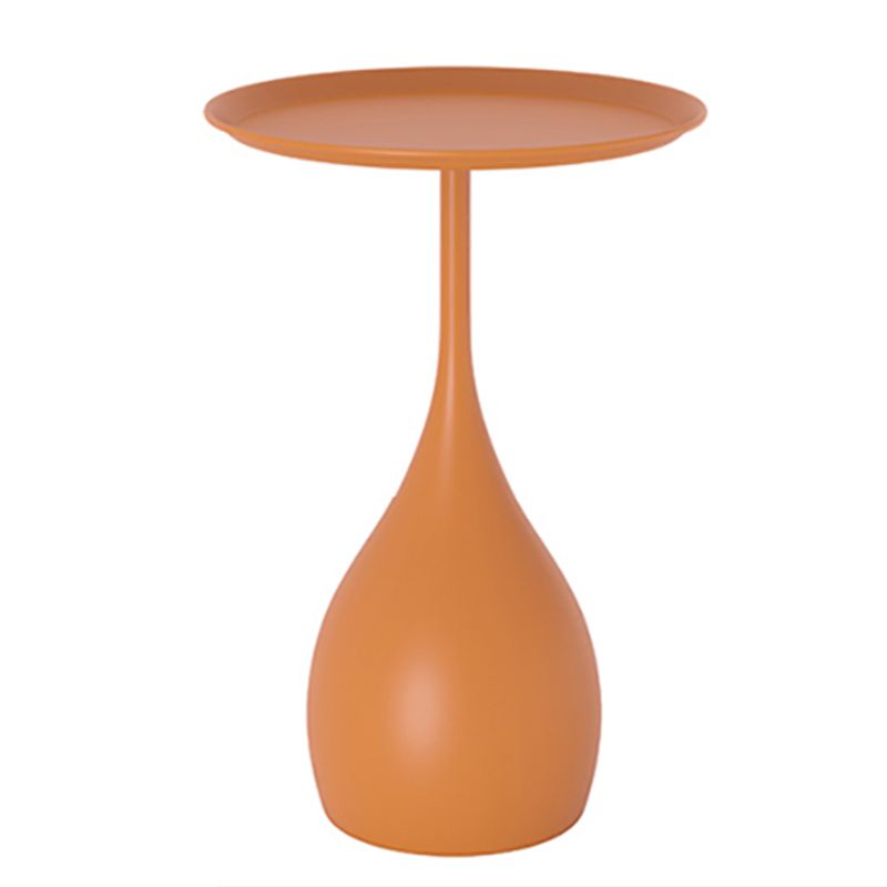 Tavolo laterale del piedistallo in metallo rotondo di metà secolo 23,6 "tavolo d'angolo alto