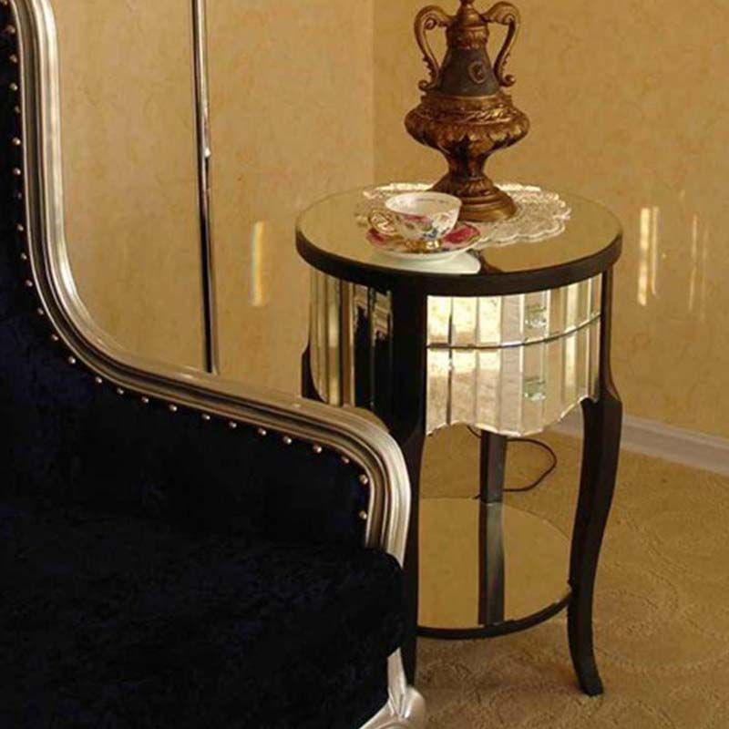 Tapa del lado superior de vidrio redonde