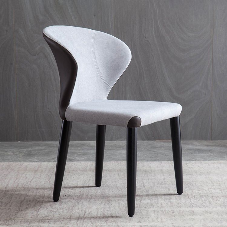 Contemporary Dining Chairs Armless Chair with Wooden Legs for Home
