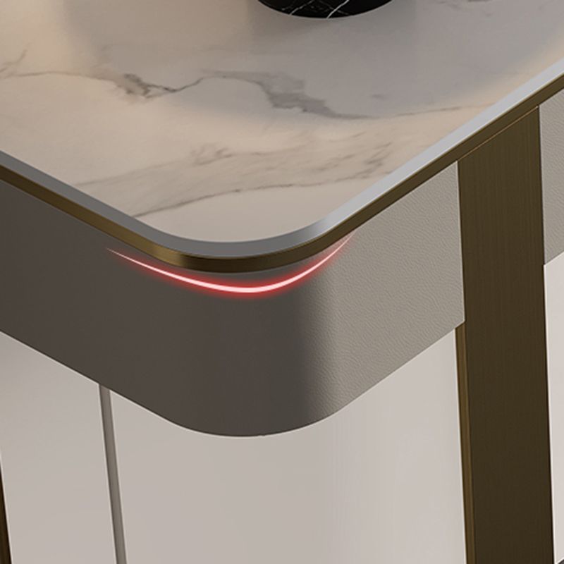 Mesa de acento de la consola de piedra con soporte de acero inoxidable para Hall