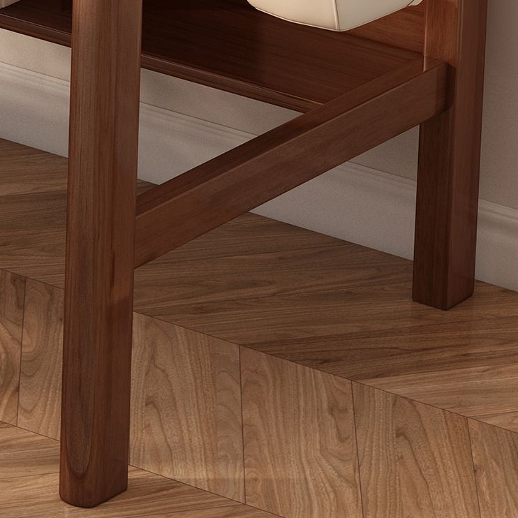 Bureau de bureau en bois moderne 1 Shelf Rectangle Writing Desk avec base en H pour la maison