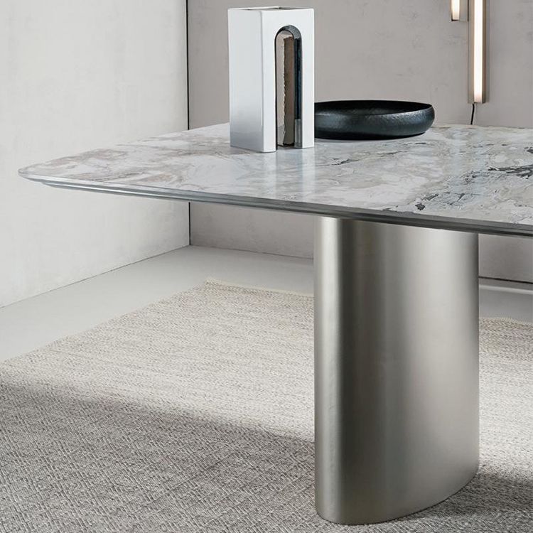 Metal Traditional Luxury Rectangular Table Sintered Stone Top Table for Dining Room Clearhalo ' dining_table' 'Dining Tables & Seating' 'Dining Tables' 'furn' 'furn_dining_table' 'Furniture' 'furniture_dining_table' 'Kitchen & Dining Furniture' 'kitchen&dining_furn' 'kitchen' 'kitchen_dining_table' 1200x1200_c1954065-b427-4eee-bbd7-d67fb8519c5b