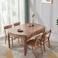 Modern Style Brown Dining Table Round Solid Wood Dining Table with 4 Legs for Living Room Clearhalo ' dining_table' 'Dining Tables & Seating' 'Dining Tables' 'furn' 'furn_dining_table' 'Furniture' 'furniture_dining_table' 'Kitchen & Dining Furniture' 'kitchen&dining_furn' 'kitchen' 'kitchen_dining_table' 1200x1200_c1970dcc-16cf-49ee-9ca9-341b9045cf16