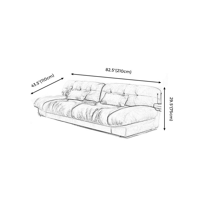 Brown Contemporary Armless Chesterfield Sofa for Living Room, Apartment Clearhalo 'furn' 'furn_sofas' 'Furniture' 'furniture_sofas' 'kitchen' 'kitchen_sofas' 'Living Room Furniture' 'Sofa' 'sofas' 1200x1200_c197bda0-6ddf-4da2-a691-6e655a7eef72