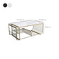 Table basse Frame Table de cocktail en marbre Glam avec étagère
