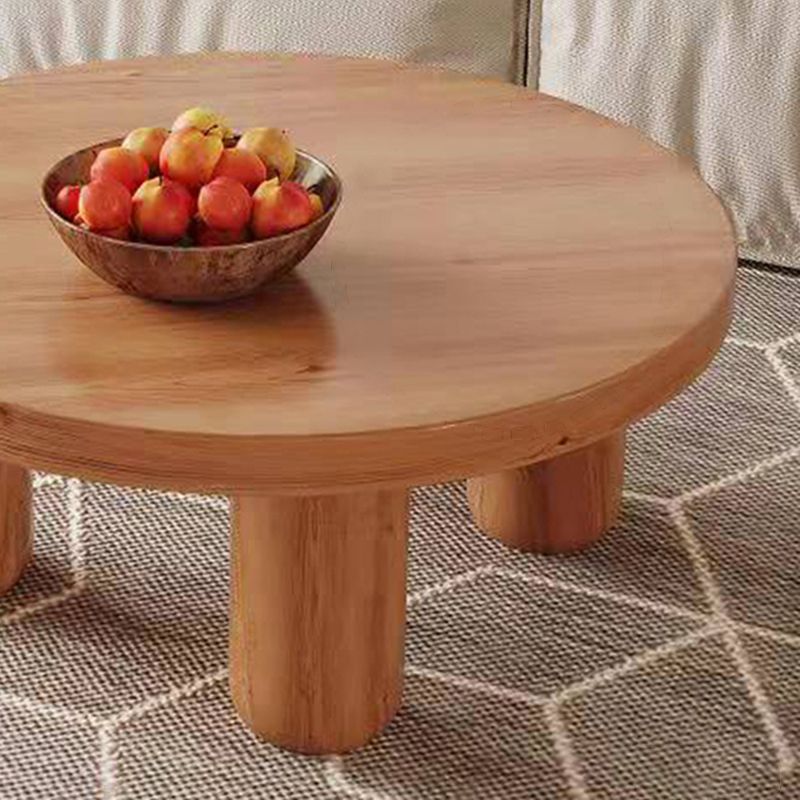 Dia 23.6"/27.6"/31.5" Wooden Cocktail Table, Scandinavian 4 Legs Round Coffee Table Clearhalo 'Coffee & Accent Tables' 'Coffee Tables' 'coffee_tables' 'furn' 'furn_coffee_tables' 'Furniture' 'Living Room Furniture' 1200x1200_c19a34ae-4f01-452b-90bb-504718a59baa