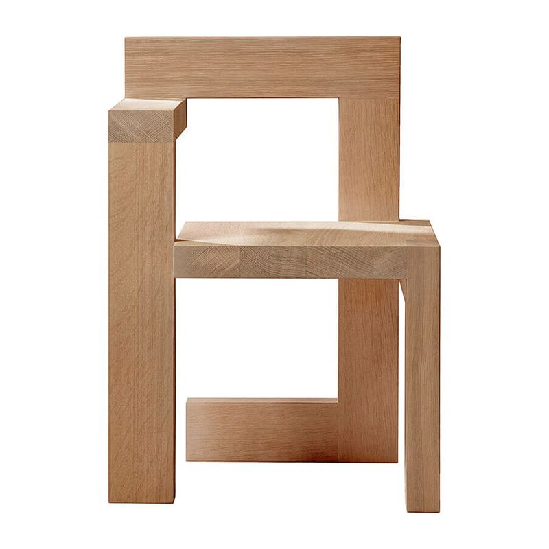 Moderner Armstuhl Holz offener Essakzent -Stuhl für Zuhause