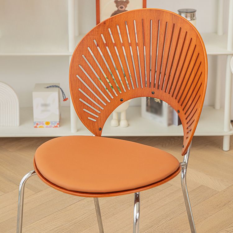 Contemporary Style Metal Dining Room Chair Open Back Armless Single Chair for Kitchen Clearhalo ' kitchen&dining_furn' 'Dining Chairs' 'Dining Tables & Seating' 'dining_chair' 'furn' 'furn_dining_chair' 'Furniture' 'furniture_dining_chair' 'Kitchen & Dining Furniture' 'kitchen' 1200x1200_c19c0e2d-4dee-4df3-aa08-20a85f4e58c2