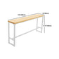Rectangle Bar Dining Table Contemporary Bar Table with Trestle Base in White