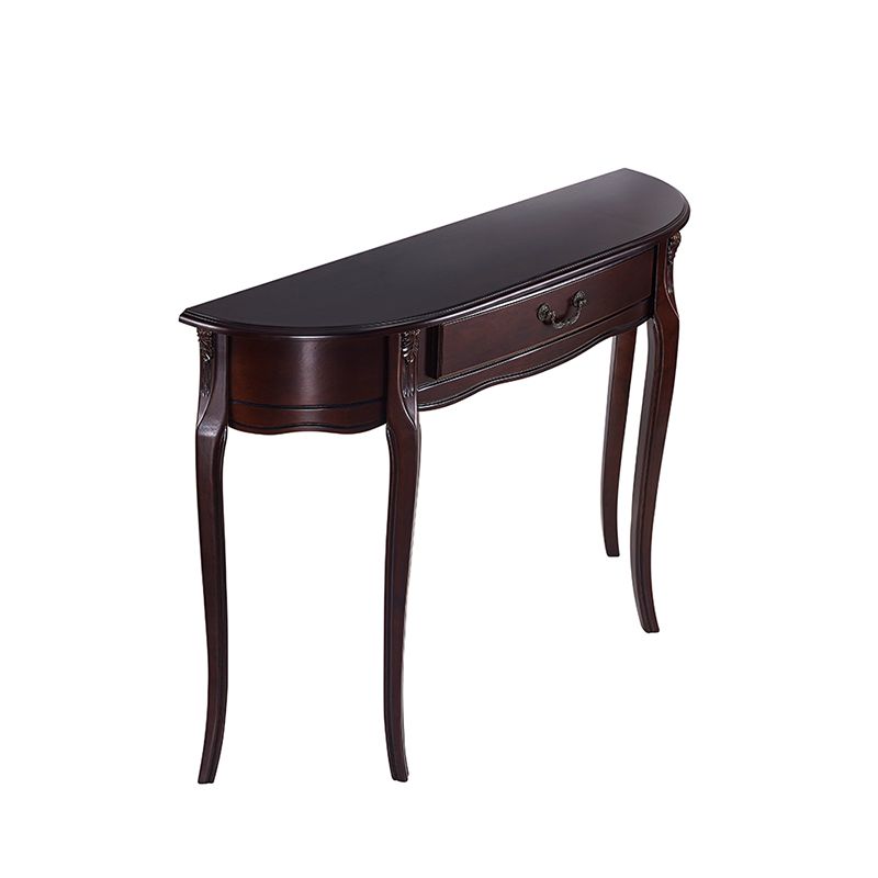 Mid-Century Modern Console Table Half Moon 4 Legs Rubbered Wood Sofa Console Table Clearhalo 'Console Tables' 'console_tables' 'Entry & Mudroom Furniture' 'furn' 'furn_console_tables' 'Furniture' 1200x1200_c19ef627-e40c-4888-9e03-d638b5757886