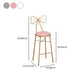 Nordic Armless Backrest Counter Stool Iron Cafe Bar Stool with Leather Cushion and Pedal Clearhalo 'Bar Furniture' 'Bar Stools' 'bar_stools' 'furn' 'furn_bar_stools' 'Furniture' 'furniture_bar_stools' 'Kitchen & Dining Furniture' 1200x1200_c19fa527-eb98-4ee4-9493-779416656d56