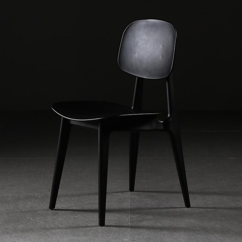 Silla lateral de plástico silla lateral de comedor contemporáneo de espalda para el hogar