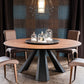 Wood Modern Round Dining Table Brown Pedestal Table without Turntable Clearhalo ' dining_table' 'Dining Tables & Seating' 'Dining Tables' 'Furniture' 'furniture_dining_table' 'Kitchen & Dining Furniture' 'kitchen&dining_furn' 'kitchen' 'kitchen_dining_table' 1200x1200_c1a0a4cd-af4e-4fee-9843-f49df79e3723