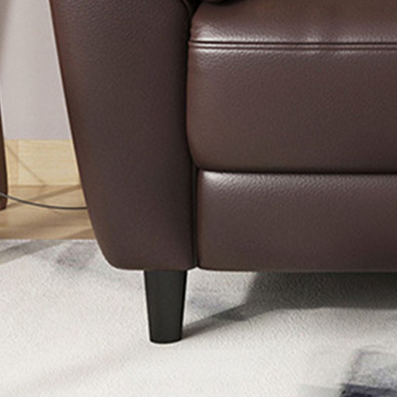 Brown Leather Flared Arm Setee Standard Loose Back Settee Furniture Clearhalo 'furn' 'furn_sofas' 'Furniture' 'furniture_sofas' 'kitchen' 'kitchen_sofas' 'Living Room Furniture' 'Sofa' 'sofas' 1200x1200_c1a17d2d-b591-4ec3-84c6-2813de911650