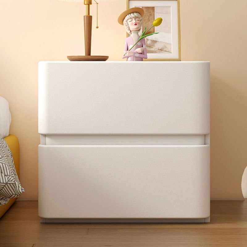 Table de nuit en bois fausse armoire de chevet contemporaine avec 2 tiroirs