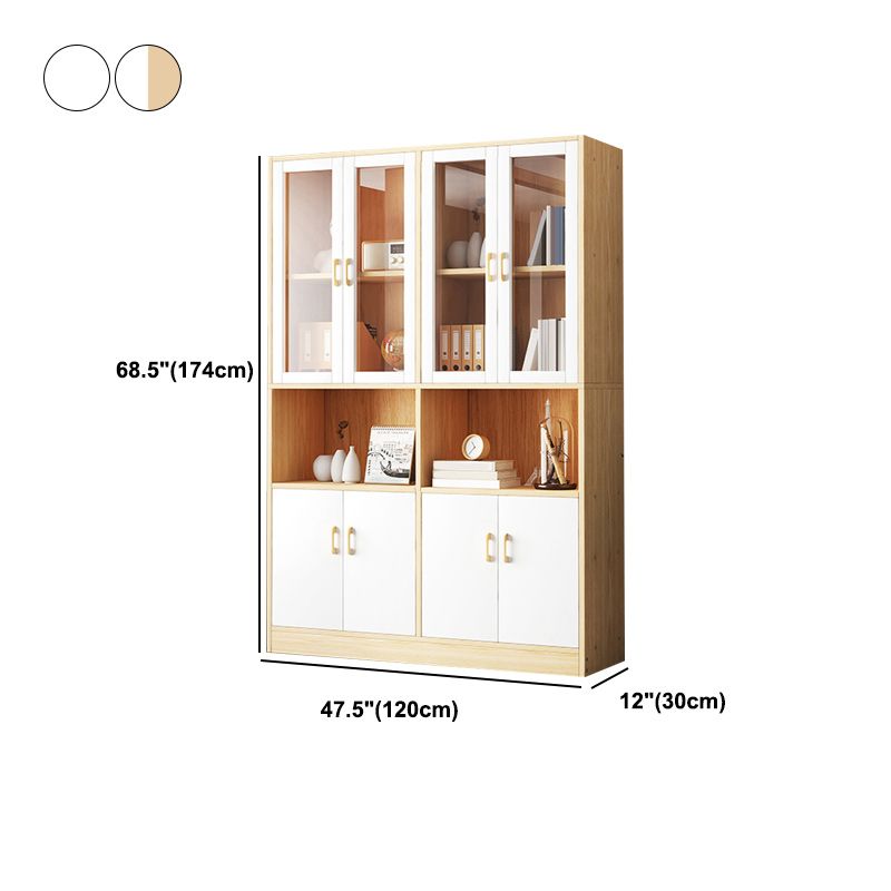 Urban Vertical Standard Bookcase Manufactured Wood Bookshelf with Doors Clearhalo 'Bookcases' 'Furniture' 'furniture_bookcases' 'Office Furniture' 1200x1200_c1a20764-3d56-46a2-81ff-97f6d6ba411d