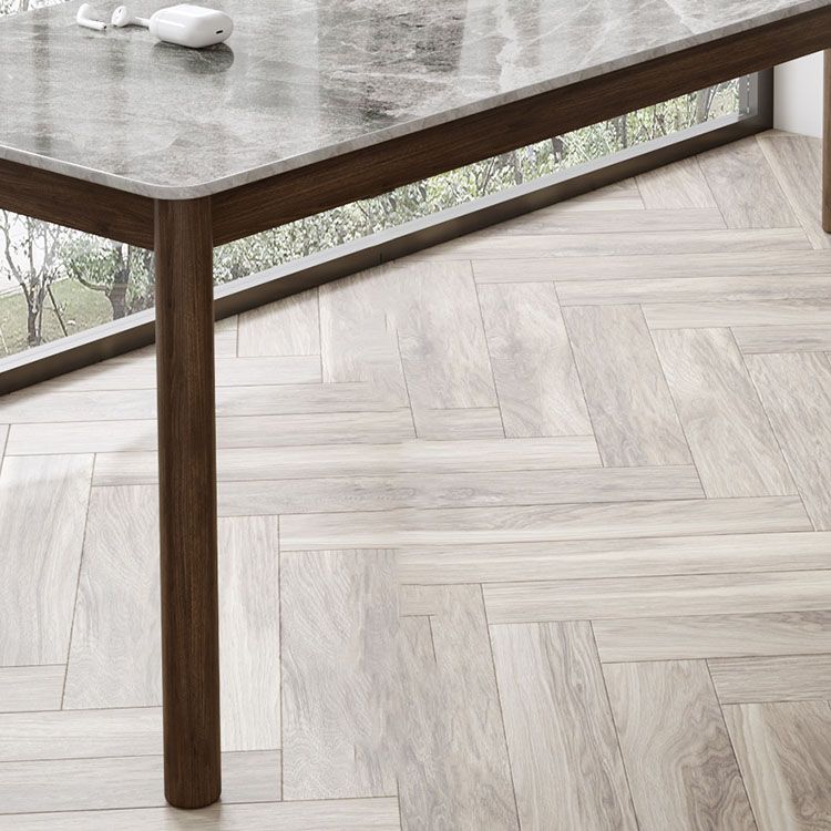 Bureau d'écriture de style industriel Bureau de tâche de forme rectangulaire en brun pour le bureau