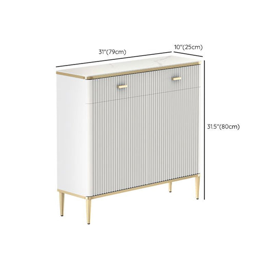 Glam Sideboard Table Stone Sideboard Cabinet with Doors for Kitchen Clearhalo 'buffet_sideboard' 'Buffets & Sideboards' 'furn' 'furn_buffet_sideboard' 'Furniture' 'Kitchen & Dining Furniture' 1200x1200_c1a5b2bf-7063-4d8f-b435-c0b4bf8c0a12