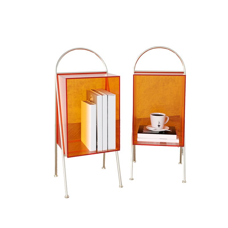 Contemporary Accent Side Table Plastic 4 Legs with Storage Living Room Clearhalo 'Coffee & Accent Tables' 'End & Side Tables' 'end_side_tables' 'furn' 'furn_end_side_tables' 'Furniture' 'Living Room Furniture' 1200x1200_c1a5bab2-e3a7-48fd-bf3d-834e4a5e248f