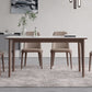 Rectangle 4 Legs Mid-Century Table White Color Fixed Table of Sintered Stone Clearhalo ' dining_table' 'Dining Tables & Seating' 'Dining Tables' 'furn' 'furn_dining_table' 'Furniture' 'furniture_dining_table' 'Kitchen & Dining Furniture' 'kitchen&dining_furn' 'kitchen' 'kitchen_dining_table' 1200x1200_c1a5f369-2847-4747-91b5-d708203306dc