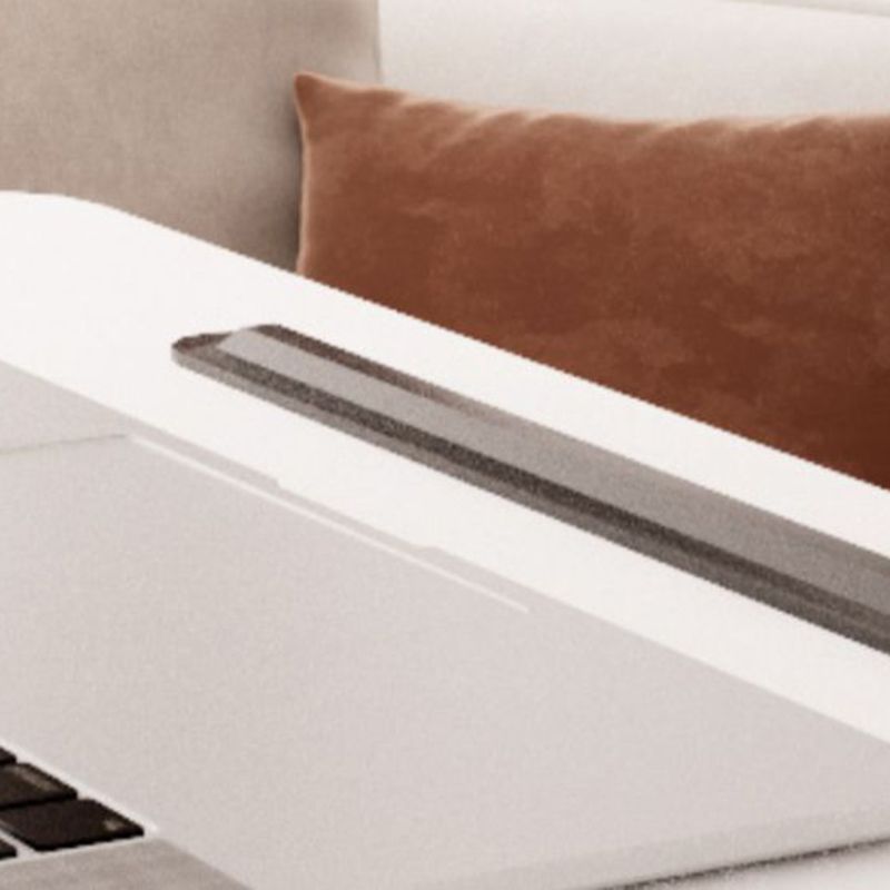 Rectangular Shaped Office Standing Desk Wood in Black/White with Caster Wheels