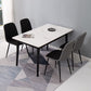 Minimalist Sintered Stone Dining Set with Rectangle Table and Wooden Base Table Set for Restaurant Clearhalo 'Dining Room Sets' 'Dining Tables & Seating' 'dining_room_set' 'furn' 'furn_dining_room_set' 'Furniture' 'furniture_dining_room_set' 'Kitchen & Dining Furniture' 'kitchen&dining_furn' 'kitchen' 1200x1200_c1a74cd8-dbd5-4e89-9b7e-d1bf3701b49c