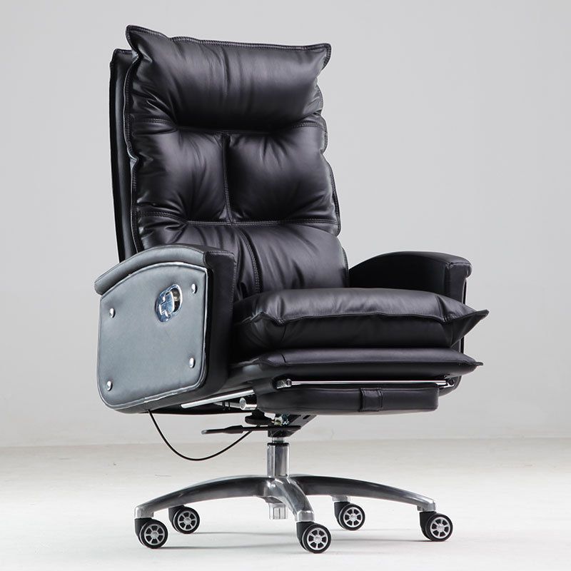 Contemporary Desk Chair Leather Executive Chair High-Back Chair with Wheels Clearhalo 'furn' 'furn_office_chair' 'Furniture' 'Office Chairs' 'Office Furniture' 'office_chair' 1200x1200_c1a9292c-0cd8-4d53-9904-3f6f04c511dc