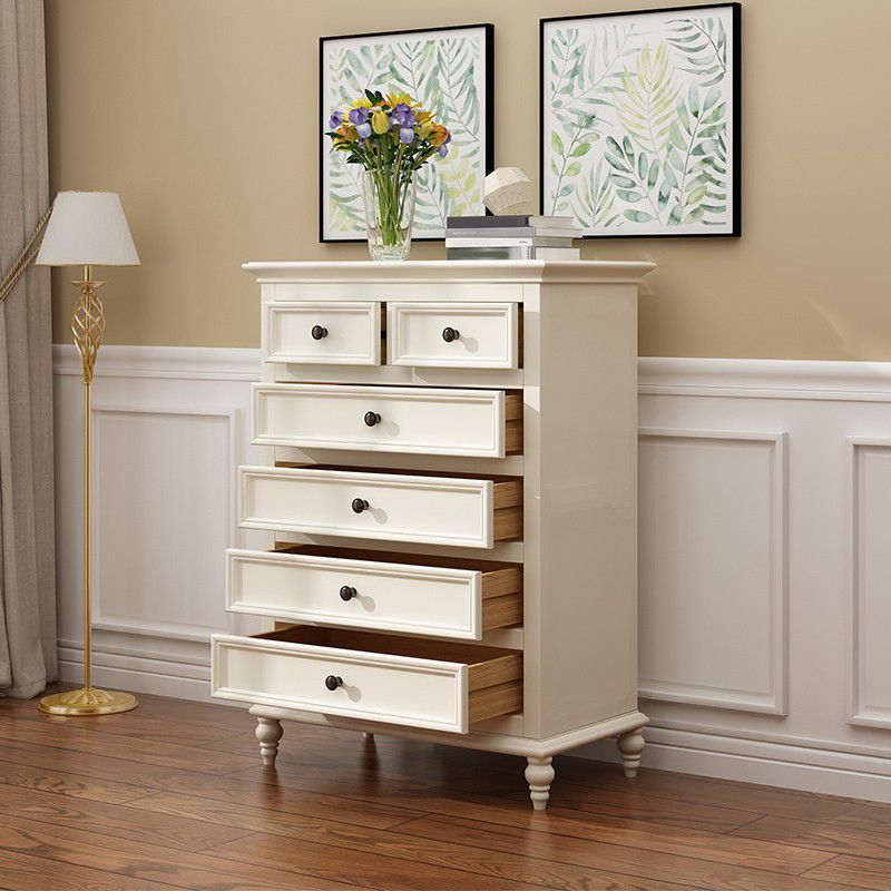 Scandinavian White Wooden Storage Chest Drawers Included for Home Clearhalo 'Bedroom Furniture' 'Dressers & Chests' 'dressers_chests' 'furn' 'furn_dressers_chests' 'Furniture' 1200x1200_c1ab09fc-f974-4271-835f-9a80e316996f