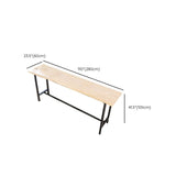 Metal 41.3-inch Bar Table Rectangular Wood Top Bistro Pub Table with Black Base Clearhalo 'Bar Furniture' 'Bar Tables' 'bar_tables' 'furn' 'furn_bar_tables' 'Furniture' 'Kitchen & Dining Furniture' 1200x1200_c1ab554b-4b4f-4c75-93ae-6afbdeec4392