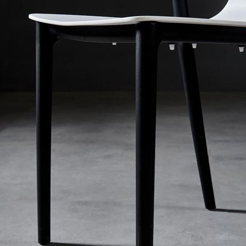 Contemporary Chairs Dining Slat Back Armless Chairs with Plastic Legs Clearhalo 'Dining Chairs' 'Dining Tables & Seating' 'dining_chair' 'Furniture' 'furniture_dining_chair' 'Kitchen & Dining Furniture' 1200x1200_c1ac8073-7b3d-4c4c-ae2c-6facd8138840