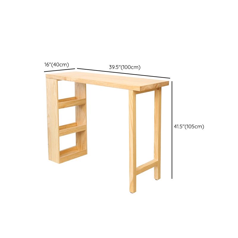 Ensemble de table de pub rectangulaire en bois massif, table et tabourets 1/2/3 pièces