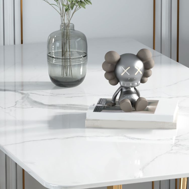 Glam 1/2/5 Pieces Dining Set Rectangle Stone Dining Table for Dining Room Clearhalo 'Dining Room Sets' 'Dining Tables & Seating' 'dining_room_set' 'furn' 'furn_dining_room_set' 'Furniture' 'furniture_dining_room_set' 'Kitchen & Dining Furniture' 1200x1200_c1b04d8a-14c4-4689-94d1-8f11d1ae481b