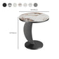 Contemporary Round Stone Top Sofa Side Accent Table for Living Room Clearhalo 'Coffee & Accent Tables' 'End & Side Tables' 'end_side_tables' 'furn' 'furn_end_side_tables' 'Furniture' 'Living Room Furniture' 1200x1200_c1b098d1-1c75-4984-ad8a-8c709c707b26
