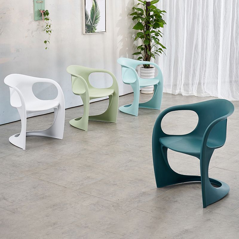 Scandinavian Plastic Dining Arm Chairs Solid Back Chair for Home Clearhalo ' kitchen&dining_furn' 'Dining Chairs' 'Dining Tables & Seating' 'dining_chair' 'furn' 'furn_dining_chair' 'Furniture' 'furniture_dining_chair' 'Kitchen & Dining Furniture' 'kitchen' 1200x1200_c1b0f52c-7721-402f-959c-2cd8fe64cc7e