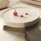 Set tavolino moderno Tavolino rotondo in legno con 2 cassetti