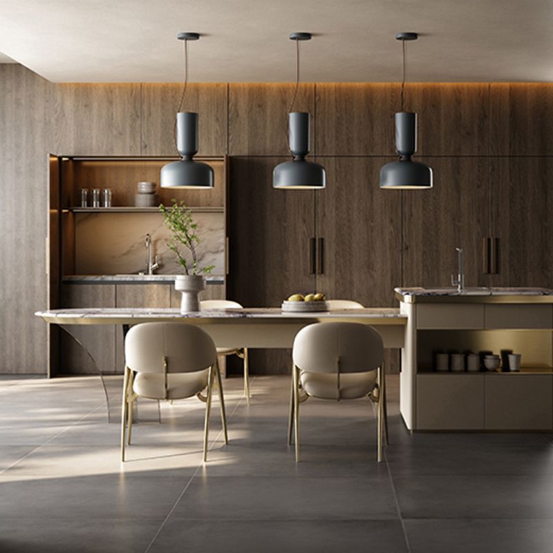 Glam keuken gestoffeerde zijstoel metalen benen Dining Armloze stoel