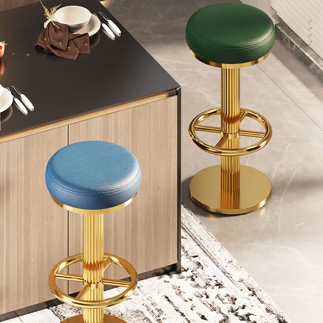 Glam gouden benen Barkrukken woonkamer gestoffeerde draaikruk